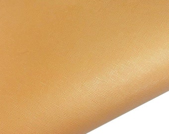 Beige solid saffiano faux leather sheets synthetic vinyl fabric hair bow material DIY earrings accessories craft supplies