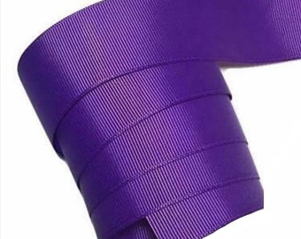 Purple 1.5” grosgrain ribbon, solid trim by the yard, diy hair bows