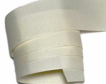 Ivory 1.5” grosgrain ribbon, solid trim by the yard, diy hair bows