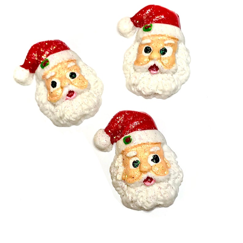 Hair Bow Crafts Embellishments 2 x Large Christmas Santa Sleigh Planar Resin Hair Bow Crafts Embellishments 2 x Large Christmas Santa Sleigh Planar Resin