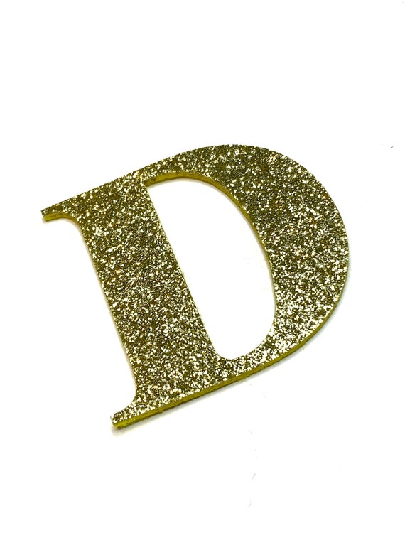 2 Inch Gold Glitter Alphabet Letter D Padded Appliqués DIY | Etsy