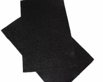 Black fine glitter canvas faux leather sheets sparkle synthetic vinyl fabric diy baby hair bows earrings accessories crafting