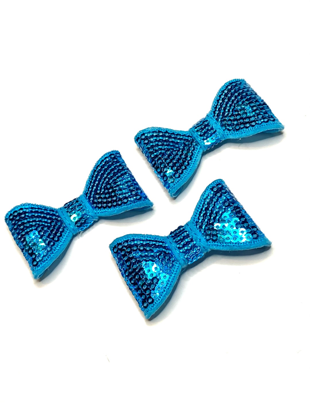 turquoise sequin bow tie