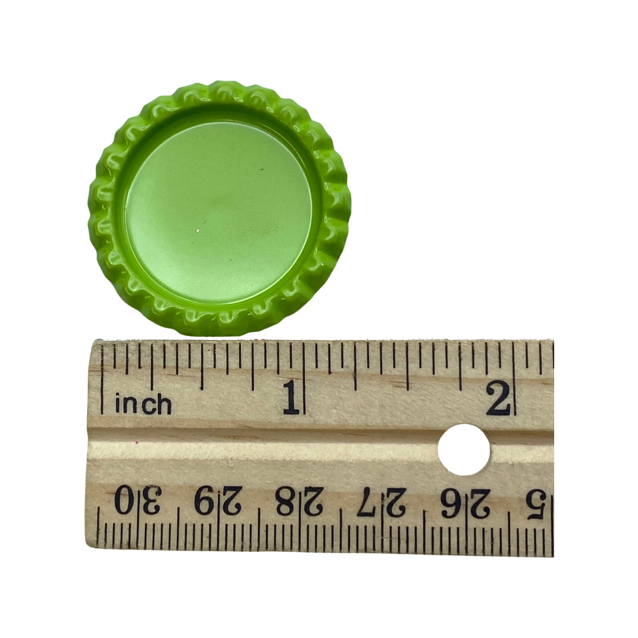 Lime green flattened 1 bottle caps for hair bow centers DIY Etsy