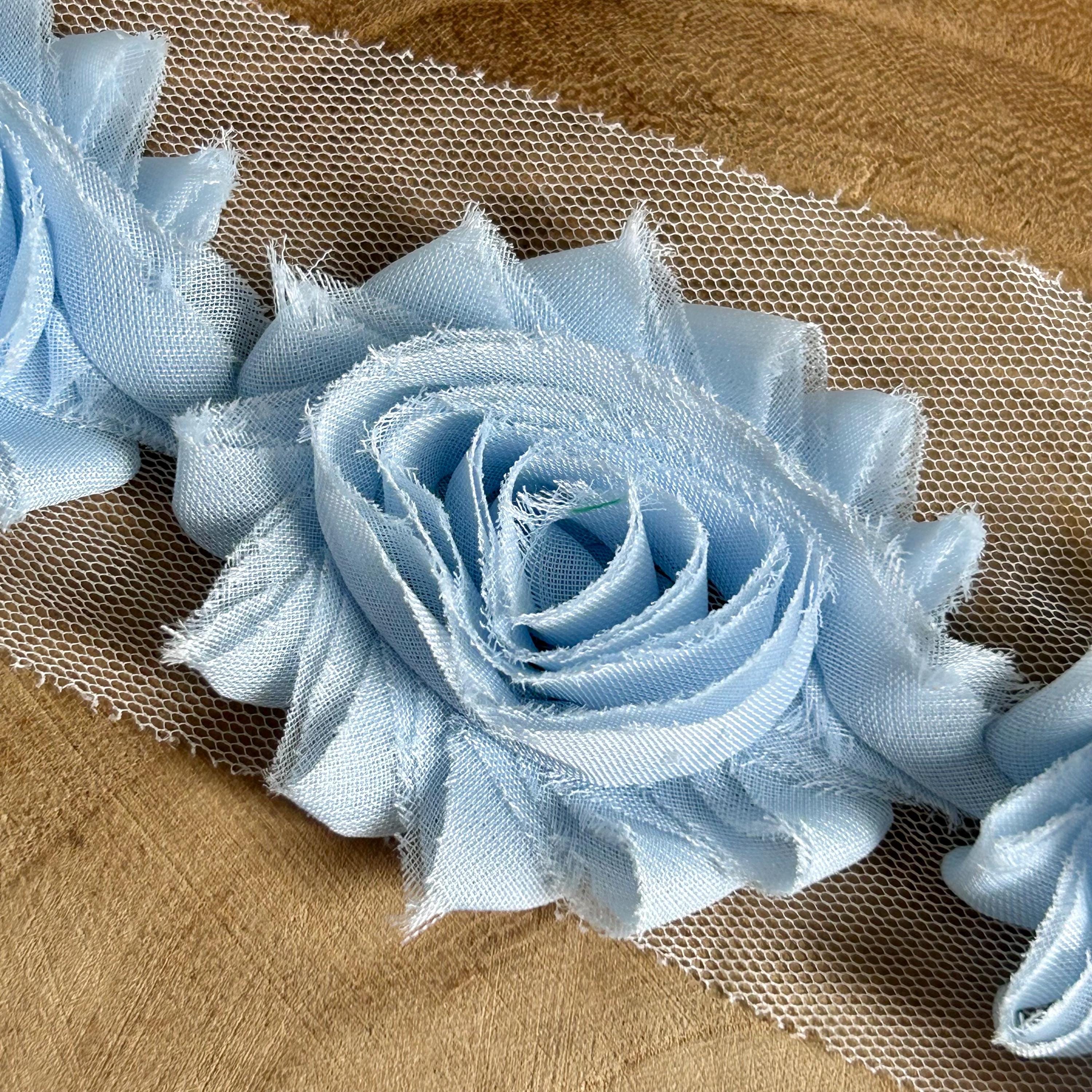Delicate Blue Beaded Flower Headband - Women Accessories Everbloom Classic Flower Headbands – SWEETSHOP JEWELRY main image 4