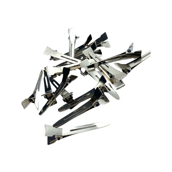 1 3/4” single prong alligator clips, no teeth 5-25 pcs, for DIY hair bows, headband supplies, baby girl accessories