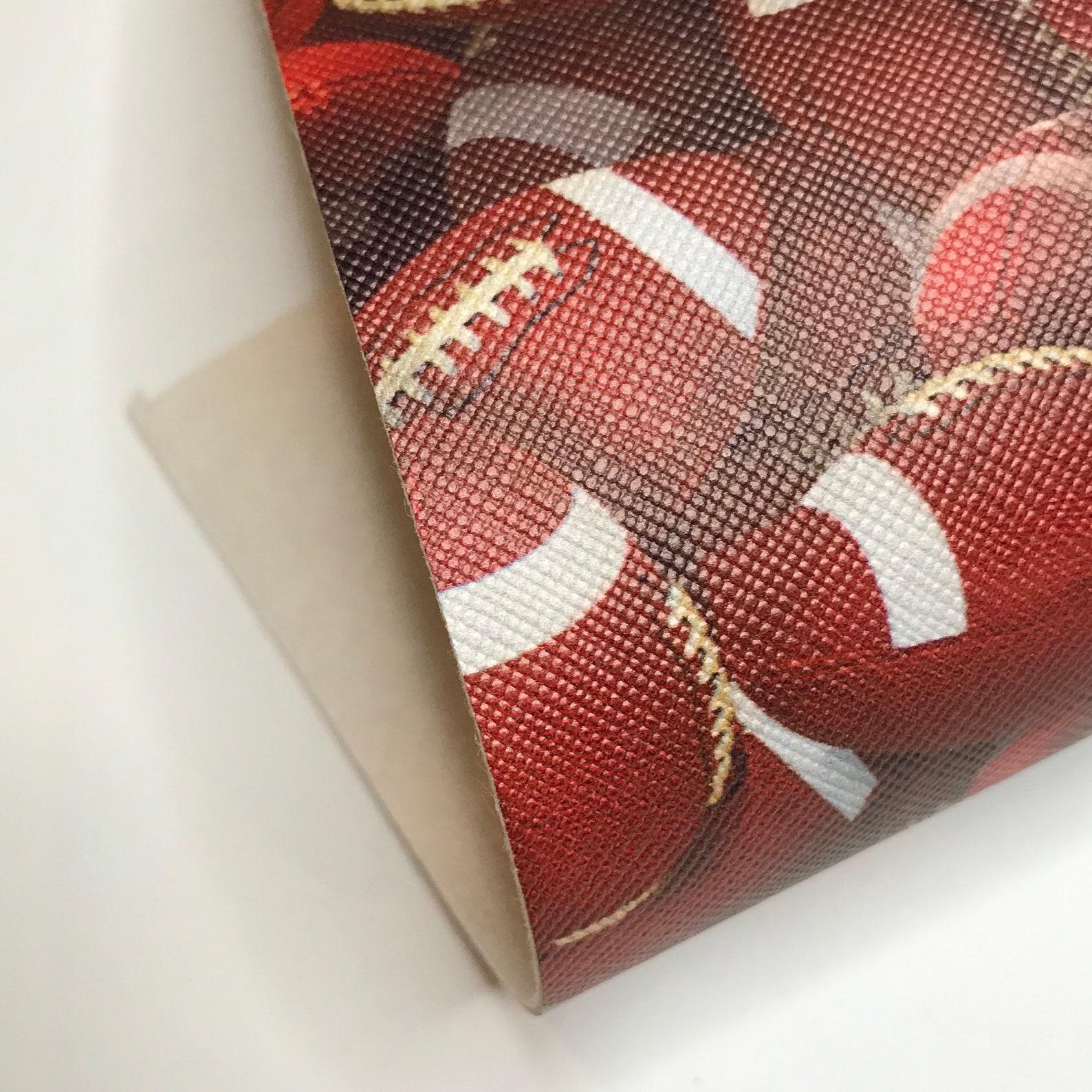 Football print faux leather sheets sports vinyl fabric craft Etsy