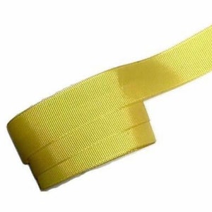 Yellow 7/8” grosgrain ribbon, solid colored ribbon by the yard, diy hair bows, fabric ribbon for gift wrapping, cheerleader big bow ties