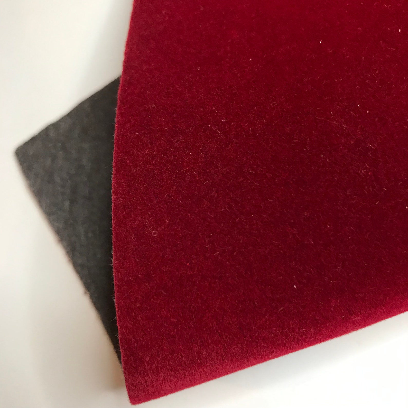 Burgundy Faux Velvet Velveteen FABRIC Sheets Synthetic Fabric Etsy