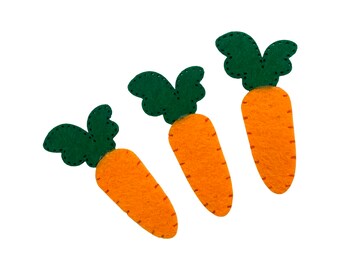Easter orange carrot 66x32mm padded appliqués, DIY headband embellishment, hair bow centers