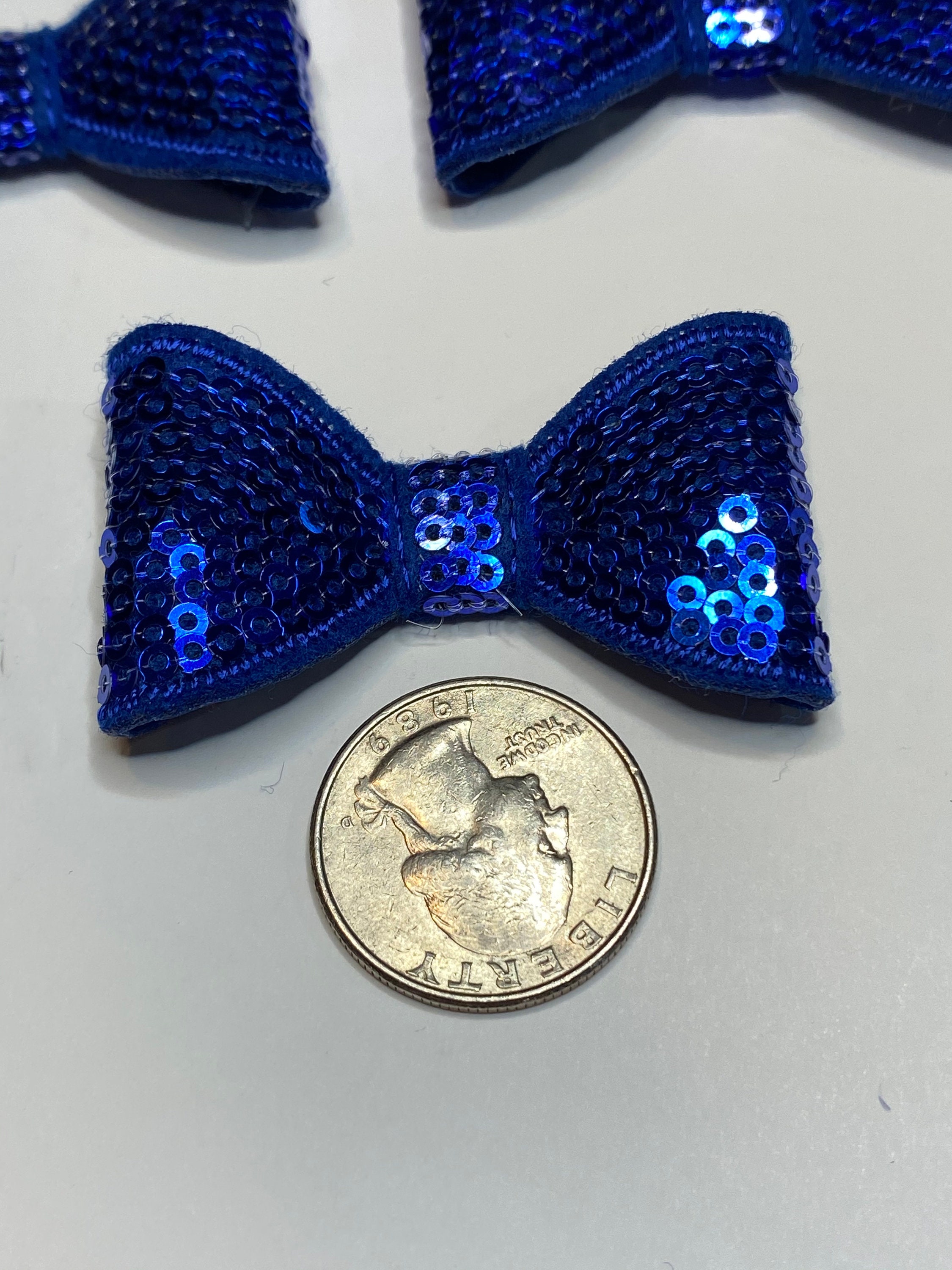 Royal Blue 2 Sequin Bow Tie DIY Bows for Baby Headband and Etsy