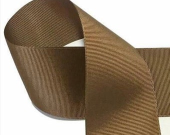Brown 2 1/4” grosgrain ribbon, solid trim by the yard, diy hair bows