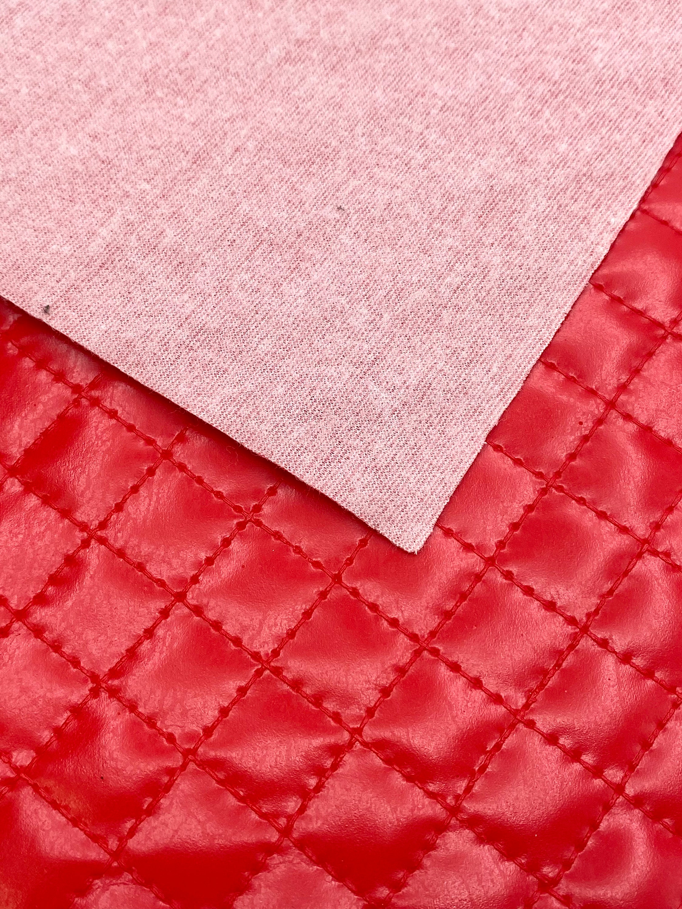 Red Diamond Quilted Solid Faux Leather Sheets, Synthetic Vinyl Fabric, Hair  Bow Material, DIY Earrings Supplies, 1/2 or Full Sheet 