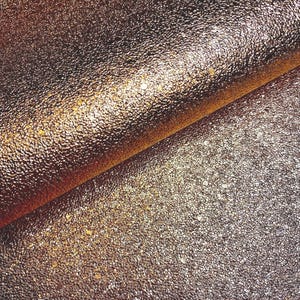 Copper metallic glitter faux leather sheets, vinyl fabric, diy hair bow and earrings, craft supplies, 1/2 or full sheet