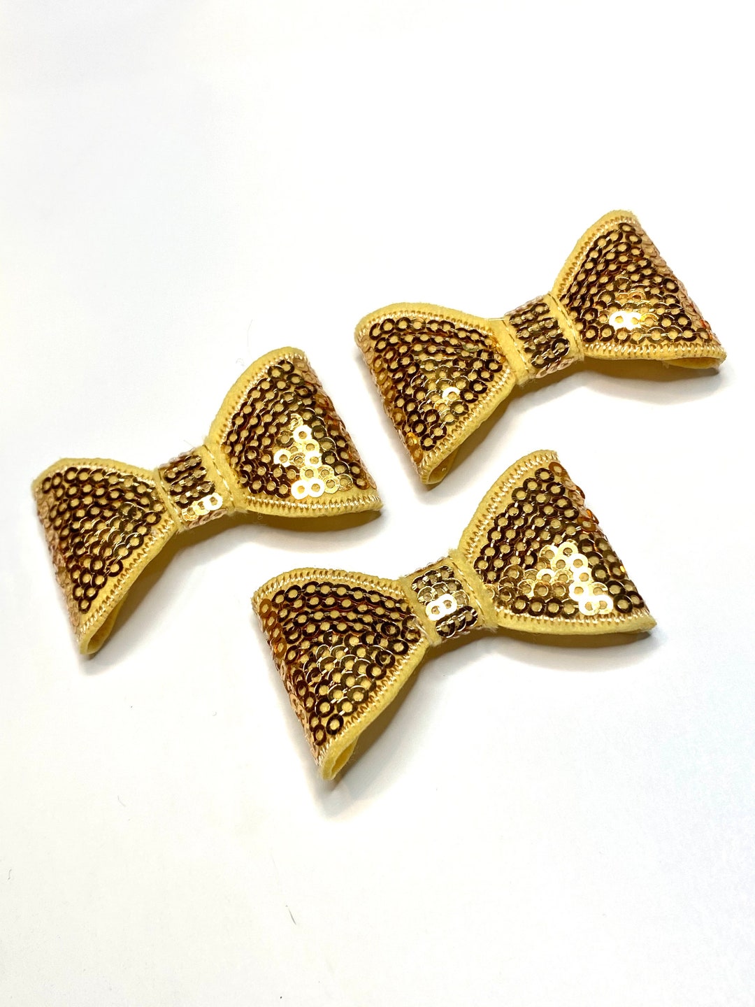 Gold 2 Sequin Bow Tie DIY Bows for Baby Headband and Etsy