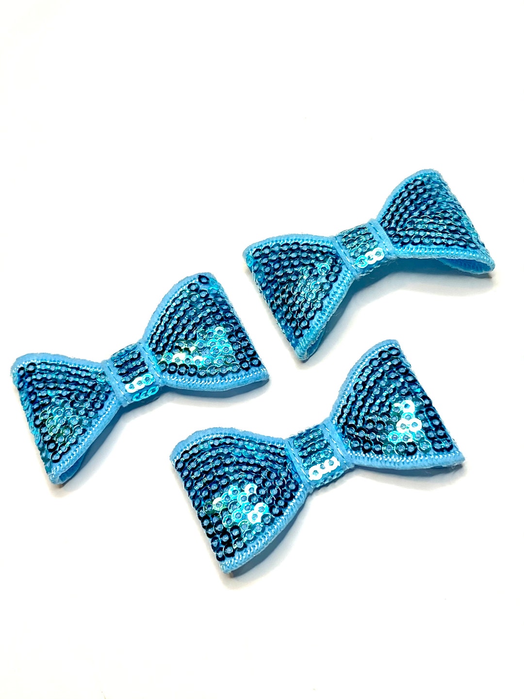 Blue 2 Sequin Bow Tie DIY Bows for Baby Headband and Etsy