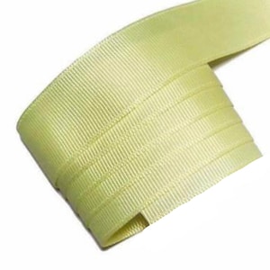 Light yellow 7/8” solid grosgrain ribbon, ribbon by the yard, for DIY hair bows, scrapbooking supplies, crafting wedding decor