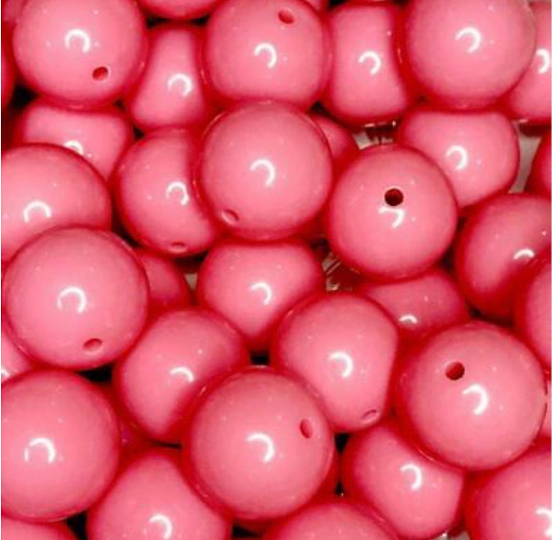 20mm Medium Pink Chunky Bubblegum Beads Large Beads for Baby Etsy