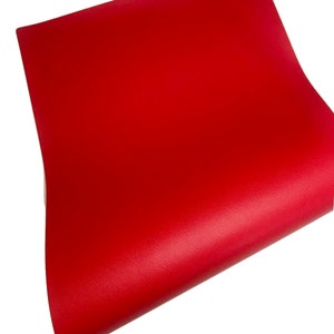 Red solid saffiano faux leather sheets synthetic vinyl fabric hair bow material DIY earrings accessories craft supplies