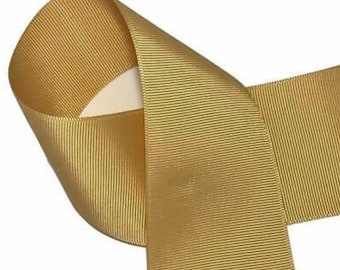 Pale gold 2 1/4” grosgrain ribbon, solid trim by the yard, diy hair bows