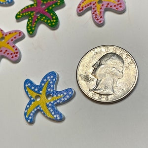 20mm 2 Hole Starfish Wooden Sewing Button ASSORTED COLORS - Etsy
