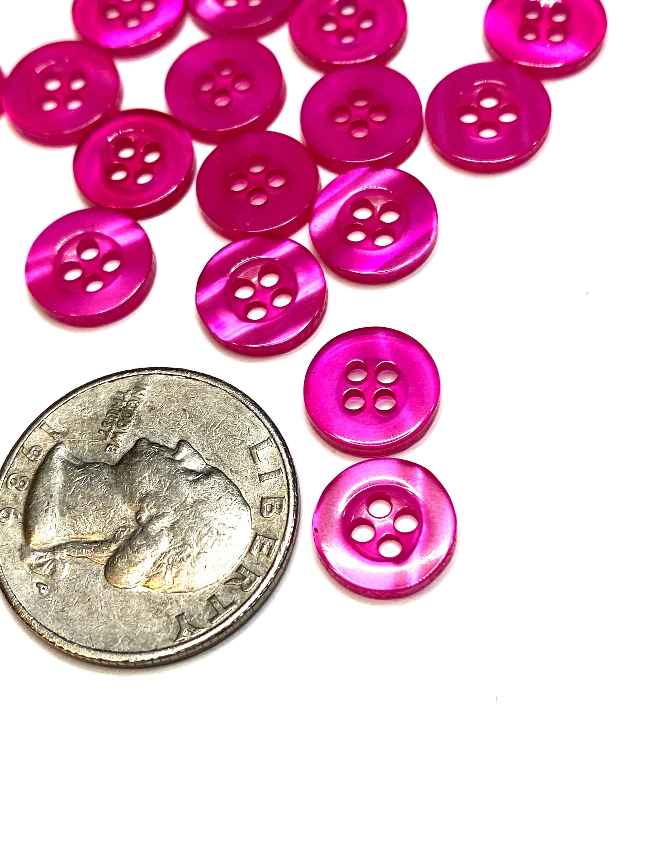 11mm 4 Hole Hot Pink Cat Eye Round Acrylic Sewing Buttons, Buttons for ...