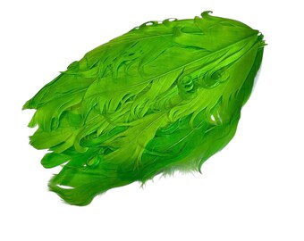 Almohadilla de plumas de nagorie rizadas verde lima, para adornos de lazos y diademas para el cabello, suministros de artesanía para accesorios de bebé.