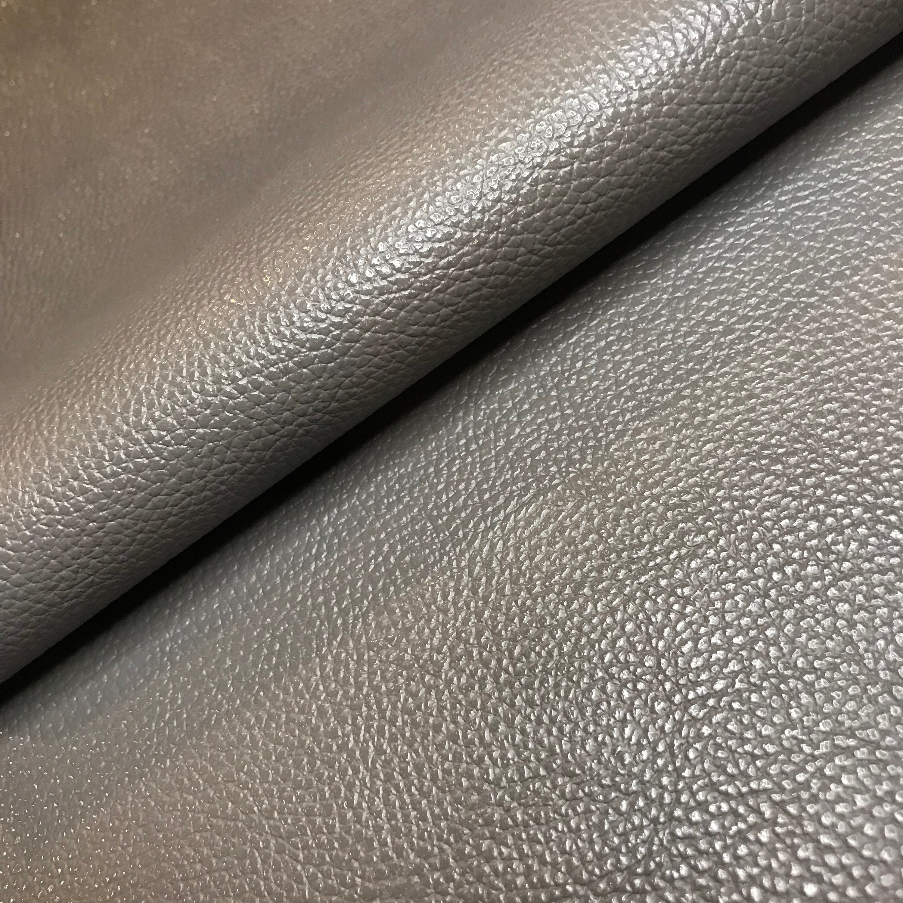 Solid Faux Leather Sheets DARK GRAY Textured Litchi Synthetic - Etsy