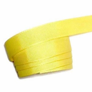 Yellow 5/8” grosgrain ribbon solid by the yard diy hair bows