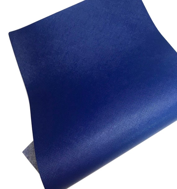 Royal Blue Solid Saffiano Faux Leather Sheets Synthetic Vinyl - Etsy