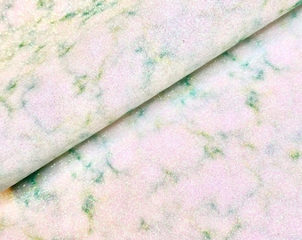 Green marble fine glitter print faux leather sheet, pattern vinyl fabric, diy hair bow and earrings, craft supplies, full sheet