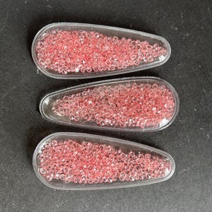 Pink diamond 77x30mm shaker snap clip cover, filled resin shaker, embellishments for DIY hair bows, flat back shaker