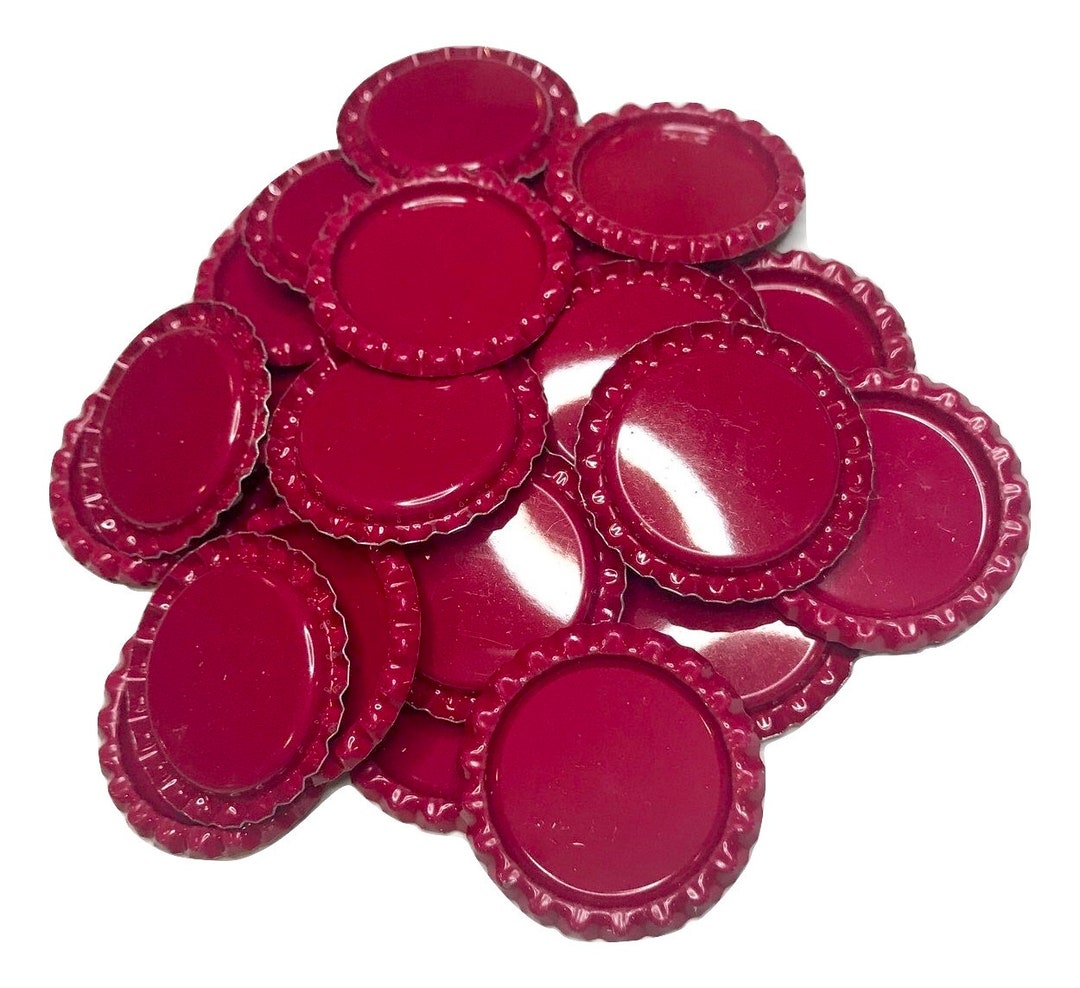 Red Flattened 1 Bottle Caps for Hair Bow Centers DIY Headband Etsy