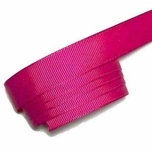 Fuchsia pink 5/8” grosgrain ribbon solid by the yard diy hair bows