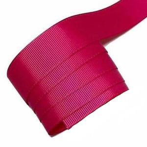 Fuchsia pink 7/8” grosgrain ribbon solid by the yard diy hair bows