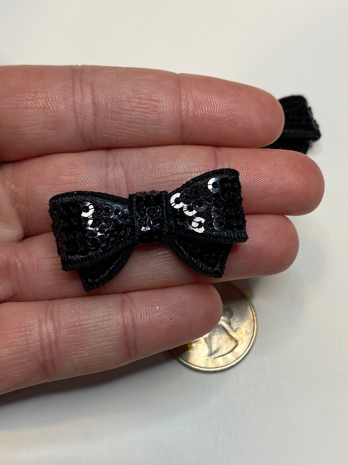 Black 1.4 Mini Sequin Bow Tie DIY Bows for Baby Headband and Etsy