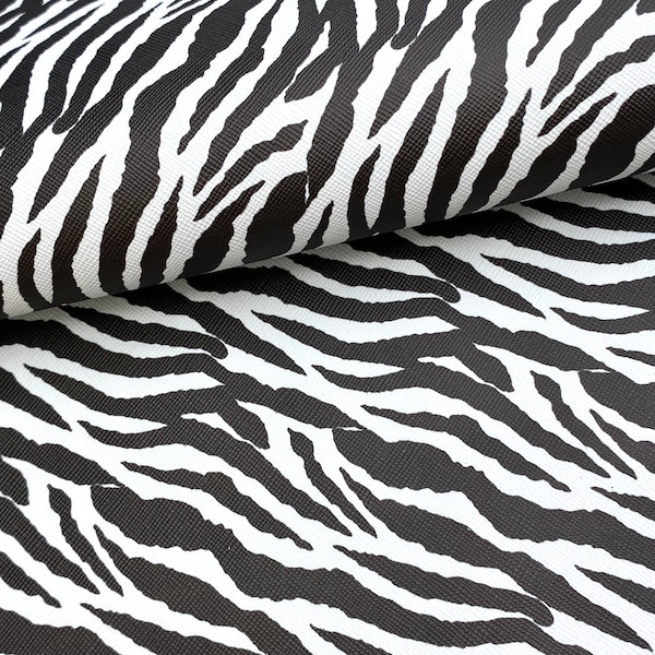 Zebra print faux leather sheet, pattern vinyl fabric, diy hair bow and earring, craft supplies
