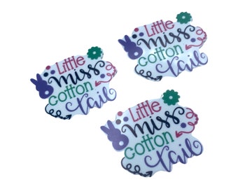 Little miss cotton tail Easter 32x40mm planar resin, flat back embellishments, DIY bows & headbands, hair bow centers, craft supplies