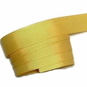 Golden yellow 5/8” grosgrain ribbon solid by the yard diy hair bows