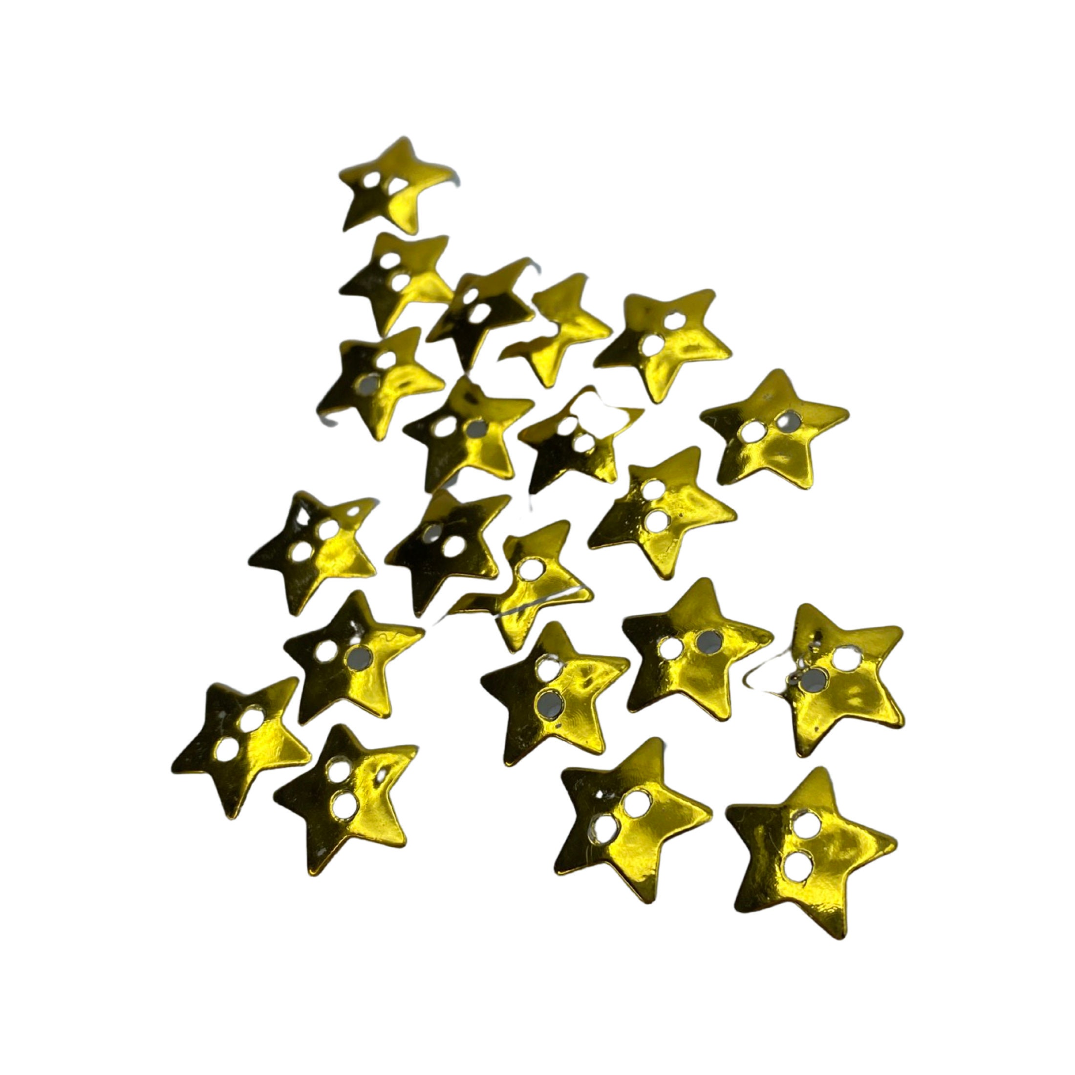 Set of 10 star shaped buttons - available in various colors