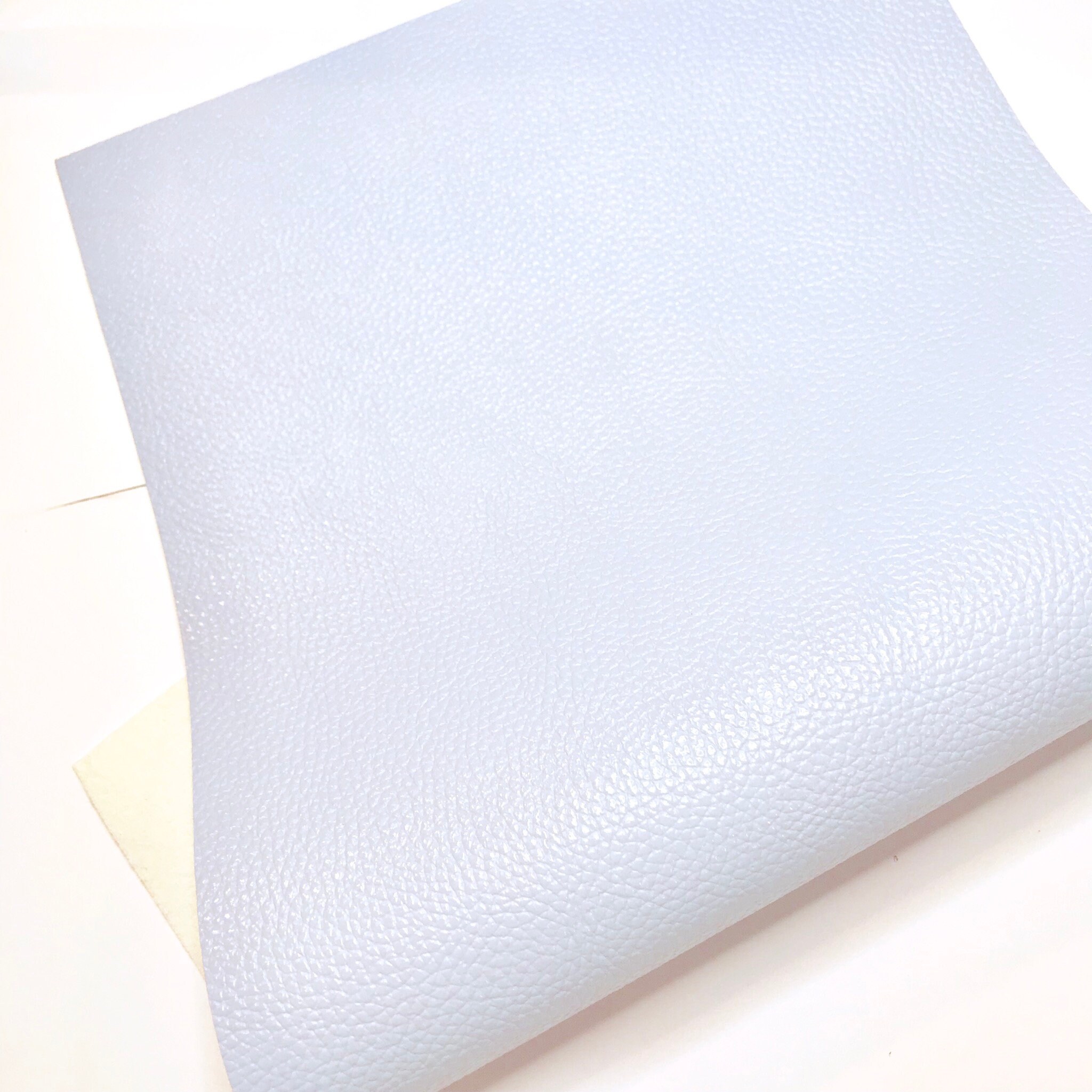 Solid Faux Leather Sheets BABY BLUE Textured Litchi Synthetic | Etsy
