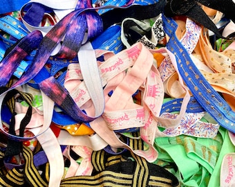 Elástico plegable con estampado de bolsa de sorpresas FOE: diademas y coleteros para el pelo DIY