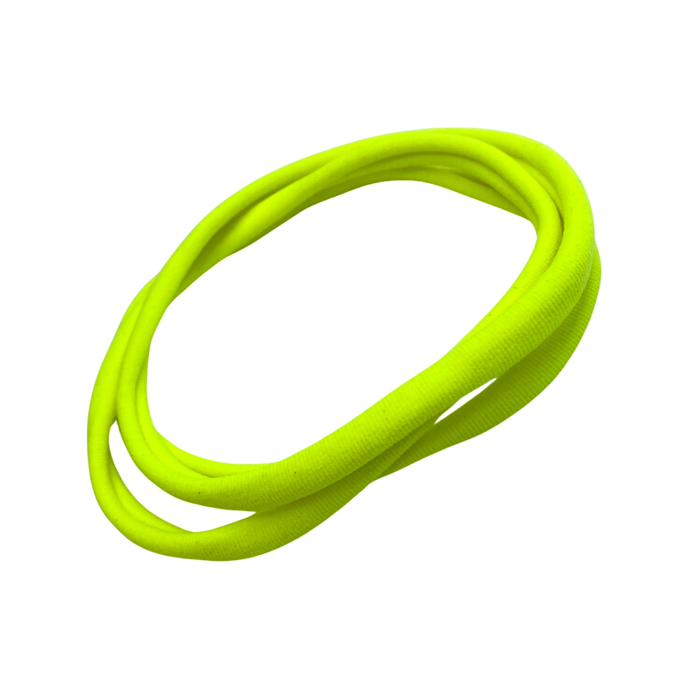 Neon Yellow Nylon Elastic Headband Thin Stretchy Headband Etsy