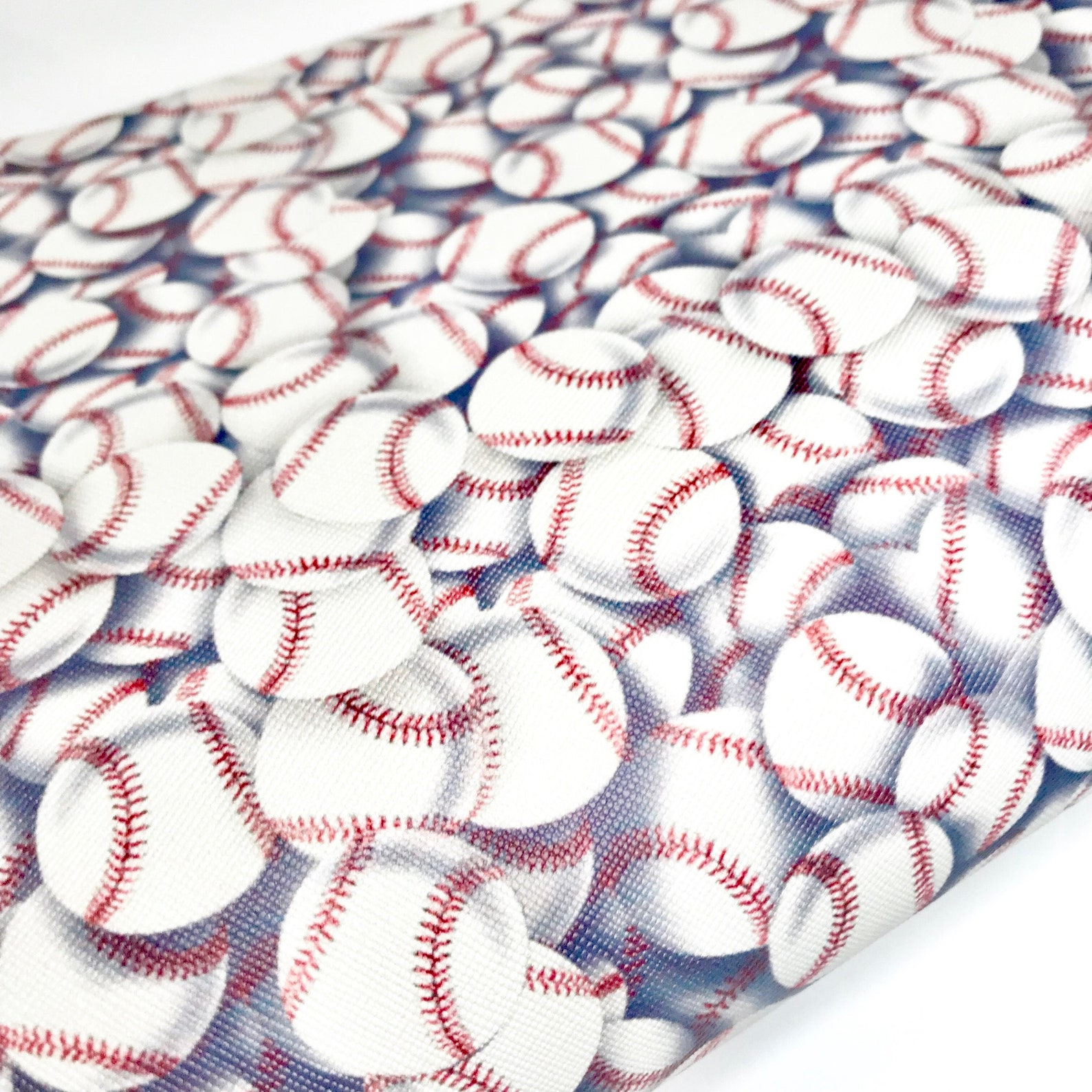 Baseball Printed Faux Leather Sheets Sports Vinyl Fabric Craft Etsy