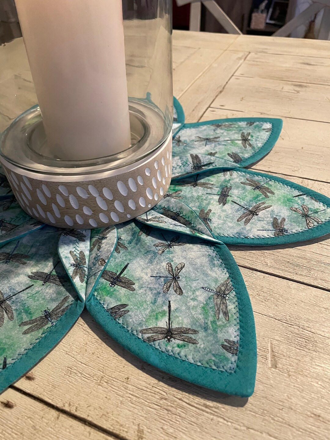 Aqua Dragonfly Table Runner & Centerpiece Etsy