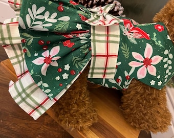 Poinsettia Christmas Dog Dress