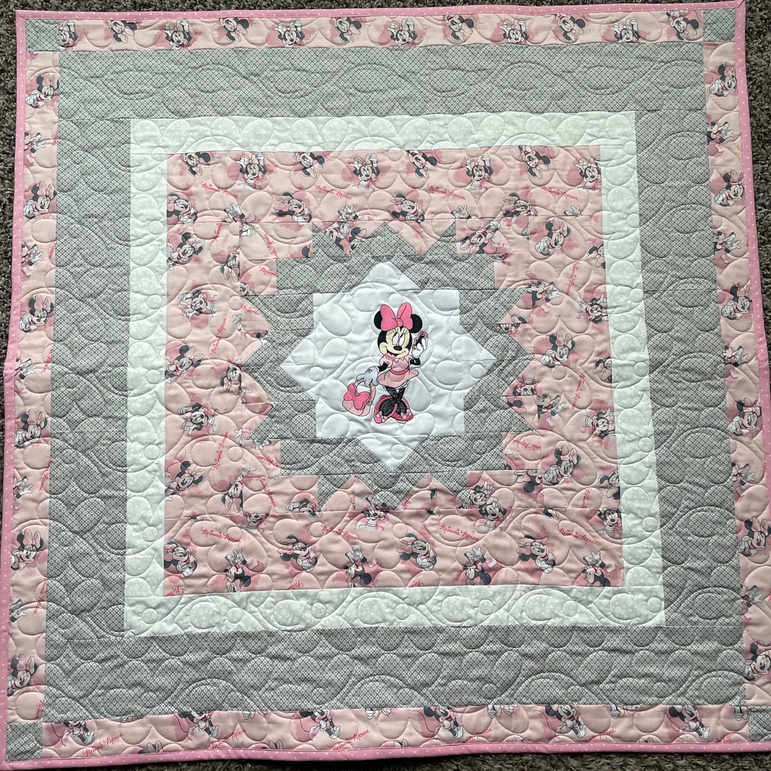 Minnie Mouse Baby Quilt Etsy