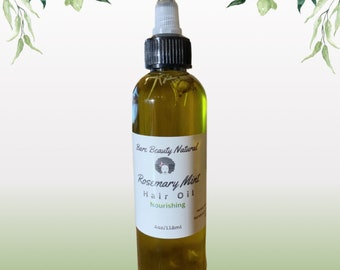 Rosemary Mint Hair + Scalp Oil, Nourishing Hair Oil, Hair Growth, Strengthening Hair Oil, Scalp Oil