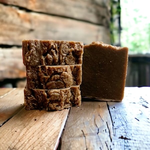 Pine Tar Soap, Rustic Hot Process Soap