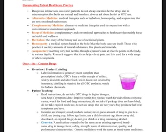 Over-the-Counter Drugs, Herbal and Alternative Drugs, and Vitamins and Minerals Pharmacology guide